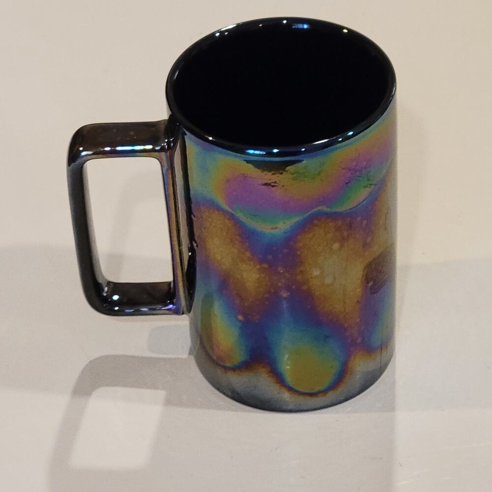 Starbucks 2021 Black Purple Iridescent Ceramic 12 Oz Coffee Cup